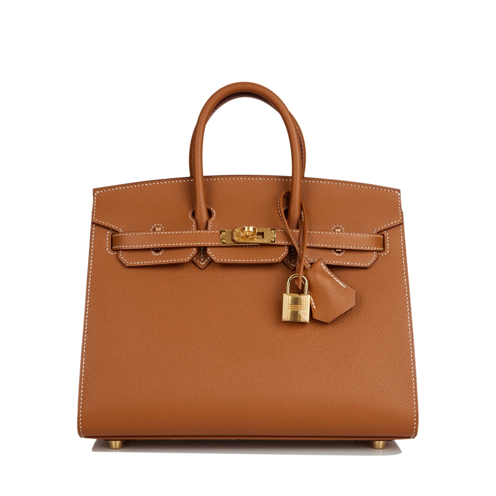 Hermès Birkin 25 Sellier Gold Epsom Leather GHW.