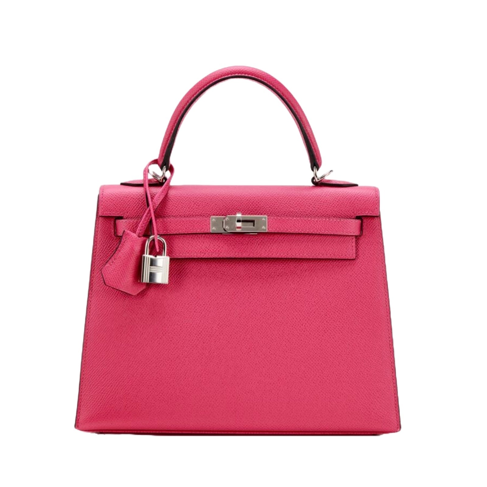 Hermès Kelly 25 Sellier Rose Mexico Epsom Leather PHW.