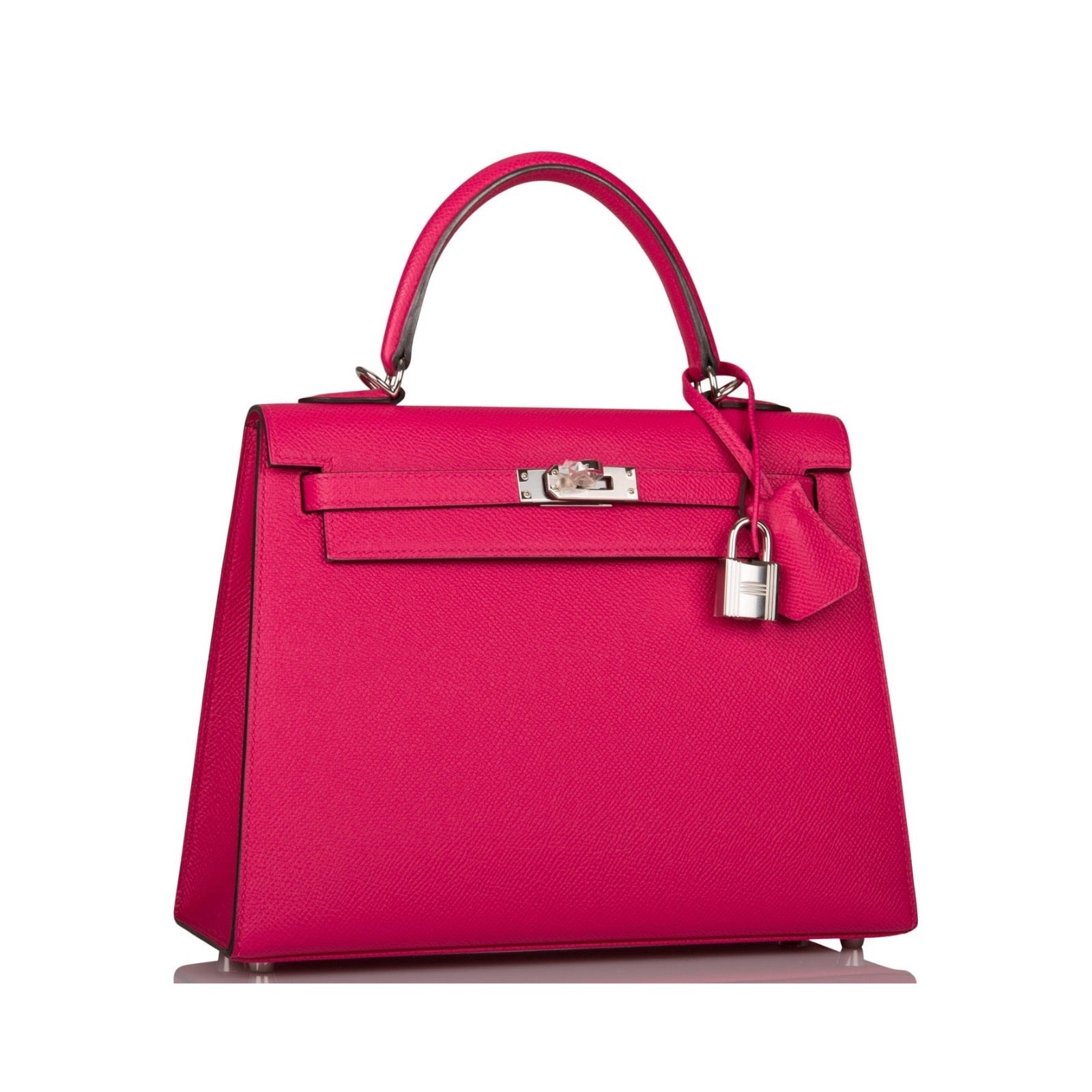 Hermès Kelly 25 Sellier Rose Mexico Epsom Leather PHW.